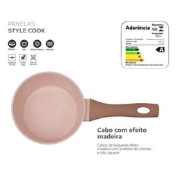 Panela Caçarola Rosa 16cm Indução Cerâmico 4mm Style Cook - 3