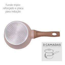 Panela Caçarola Rosa 16cm Indução Cerâmico 4mm Style Cook - 4