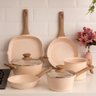 Panela Caçarola Rosa 16cm Indução Cerâmico 4mm Style Cook - 5