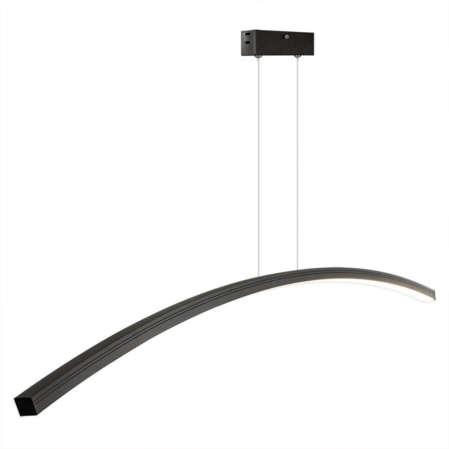 Pendente LED Linear Curvo Preto 3000K 100cm PD2141 | MadeiraMadeira