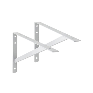 2x Suporte Mão Francesa Reforçada Branca 40cm