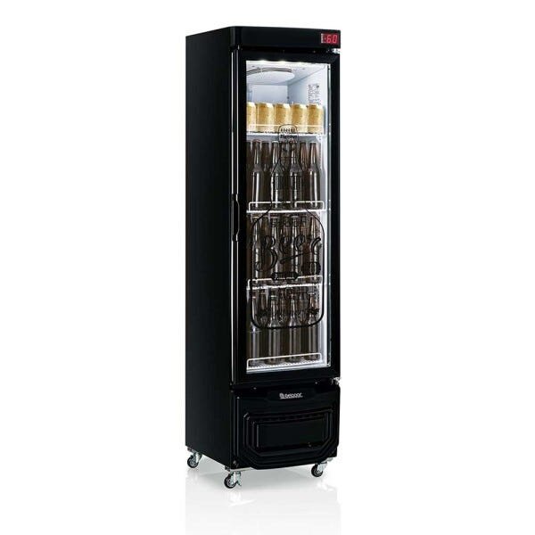 Cervejeira Gelopar Porta de Vidro GRBA230EVGW Cervejeira Slim 228 Litros Preta Porta de Vidro 110v - 1