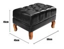 Ver imagem 7 de Poltrona Duquesa + Puff Cor:Couríssimo Preto 005