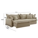 Ver imagem 2 de Sofá Cama Retrátil e Reclinável Leona 190 Cm Braço 15 Cm Meu Sofá Online