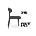 Ver mais imagens de Kit 6 Cadeiras Ster Sala de Jantar com Acabamento em Linho Grafite - Belliv Decor