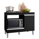 Ver imagem 1 de Balcão para Cooktop Carla 1 Porta Preto Ajl