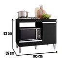 Ver imagem 5 de Balcão para Cooktop Carla 1 Porta Preto Ajl