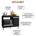 Ver imagem 4 de Balcão para Cooktop Carla 1 Porta Preto Ajl