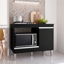 Ver imagem 2 de Balcão para Cooktop Carla 1 Porta Preto Ajl