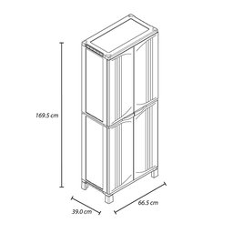Armário Multiuso Plástico Grande Home Mooca Rimax - 5