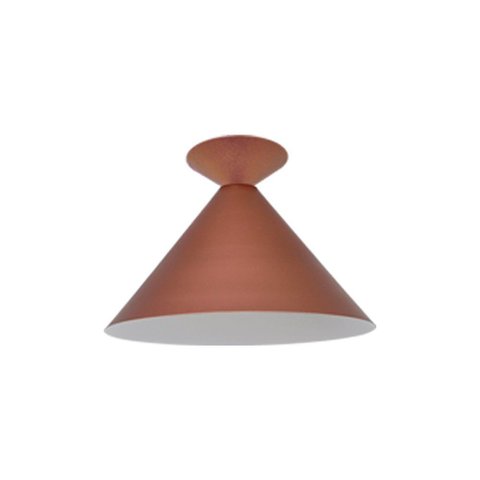 Luminária Plafon Cone Belga 1 Lamp E27 Rosê - 3105 Gde Rse