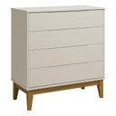 Ver imagem 4 de Quarto de Bebê 4 Portas com Cômoda Gaveteiro Elfe Classic e Berço Americano Danny Areia Acetinado Am