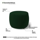 Ver imagem 6 de Conjunto 02 Puffs Decorativos Living Aisha Orgânico Veludo Verde Escuro - Desk Design