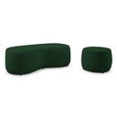 Ver imagem 1 de Conjunto 02 Puffs Decorativos Living Aisha Orgânico Veludo Verde Escuro - Desk Design