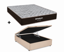 Ver imagem 1 de Cama Box Bau Casal Bege Colchão Fit D33 Espuma 138x188 - Ortobom