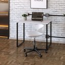Ver imagem 2 de Mesa de Escritório Escrivaninha 90cm Dynamica Industrial C08 Branco Chess - Mpozenato