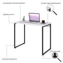 Ver imagem 3 de Mesa de Escritório Escrivaninha 90cm Dynamica Industrial C08 Branco Chess - Mpozenato