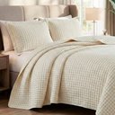 Ver imagem 2 de Cobre Leito Queen Flick Matelado Bordado 3PÇ Percal 300 Fios- Palha