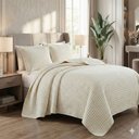 Ver imagem 3 de Cobre Leito Queen Flick Matelado Bordado 3PÇ Percal 300 Fios- Palha