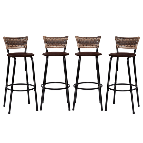 Kit 4 Bancos para Bancada Banqueta Alta Cappuccino Balcão Cozinha Bistrô Área Gourmet Churrasqueira