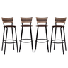 Kit 4 Bancos para Bancada Banqueta Alta Cappuccino Balcão Cozinha Bistrô Área Gourmet Churrasqueira - 1