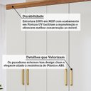 Ver imagem 4 de Guarda-Roupa Casal 6 Portas com Pés 199cm 100% MDF Paraty Espresso Móveis Bege/Cinamomo/Off White