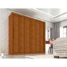 Roupeiro Panamá em Mdp com 3 Portas e 4 Gavetas Sallêto Cinamomo - 1