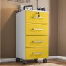 Gaveteiro Gávea Flex 4 Gavetas Branco/Amarelo - PR Móveis - 2
