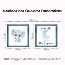 Ver imagem 5 de Kit 2 Quadro Infantil Elefante Menino 1