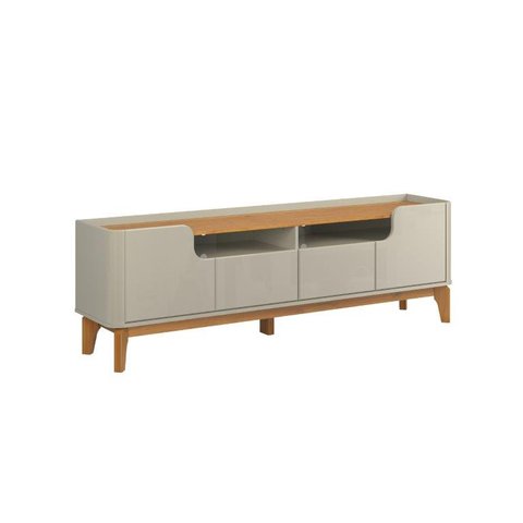 Rack Fl Estilo Retrô 1.80m para Tv até 75'' Cor Off White / Cinamomo Pt