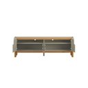 Ver imagem 5 de Rack Fl Estilo Retrô 1.80m para Tv até 75'' Cor Off White / Cinamomo Pt