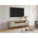 Ver imagem 2 de Rack Fl Estilo Retrô 1.80m para Tv até 75'' Cor Off White / Cinamomo Pt
