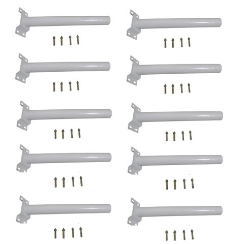 Suporte Barra Poste Luminaria Solar Parede 10 unidades Rua Jardins Quintal