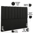 Ver imagem 4 de Cabeceira Cama Box Casal King 195 cm Dália W01 Poliéster Preto - Lyam Decor