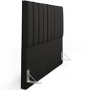 Ver imagem 6 de Cabeceira Cama Box Casal King 195 cm Dália W01 Poliéster Preto - Lyam Decor