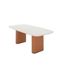Ver imagem 6 de Mesa de Jantar Retangular c/ Vidro para 8 Lugares Lintz 219 cm - Off White Fosco c/ Canella - PU