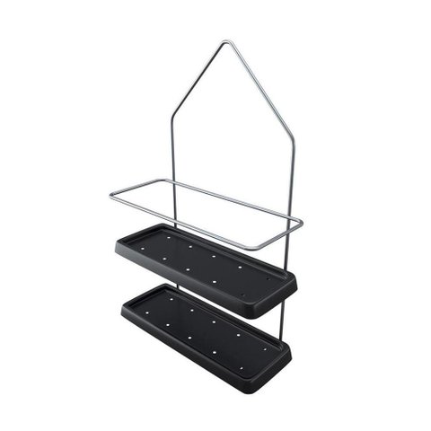 Porta Shampoo com Base de Plástico - Stolf Preto