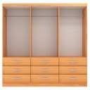 Ver imagem 3 de Guarda-roupa Casal Bergamo 6 Portas 9 Gavetas - Evidencia Móveis