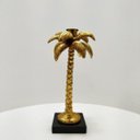 Ver imagem 2 de Coqueiro Decorativo De Resina Dourado Pequeno Craw