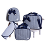 Bolsa maternidade bebê kit 4peças laço Azul luxo impermeável - 1