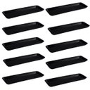 Ver imagem 1 de Kit 10 Petisqueiras Retangulares Prato Porta Petisco Grande Preto