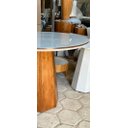 Ver imagem 2 de Mesa de Jantar Cone Base Oitavada Mel com Tampo 90cm Mel/off/mel Redondo ****somente a Mesa***