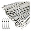 Ver imagem 1 de Kit 100 Abraçadeiras Aço Inox 4,6x250mm Zip Tie Enforca Gato