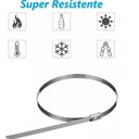 Ver imagem 3 de Kit 100 Abraçadeiras Aço Inox 4,6x250mm Zip Tie Enforca Gato