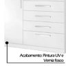 Cômoda Branca 1 Porta 7 Gavetas J&A Móveis Mega 157x119x47 - 4