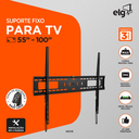Ver imagem 2 de Suporte Fixo para TV 55 a 100 pol. até 75kg Vesa 900x600 Preto N01V8 Elg