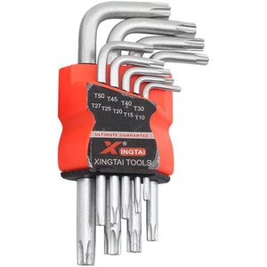 Jogo Chaves Allen Torx Curtas 9 Peças 1,5 a 10mm