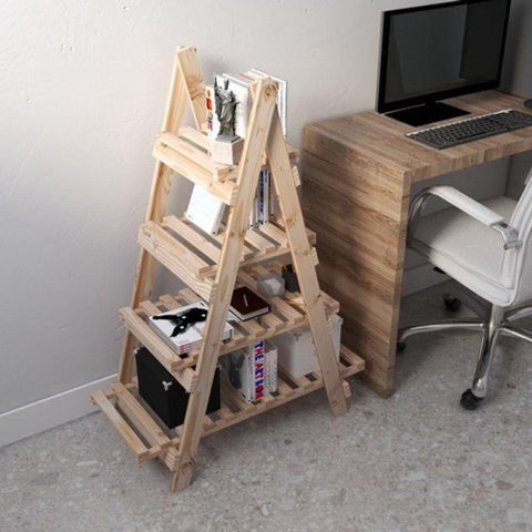 Organizadora Decorativa 4 Prateleiras Pinus Piramide