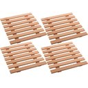 Ver imagem 1 de 4 Descansos de Panela 17cm Quadrados de Bambu Porta Panela Chaleiras e Travessas Lyor