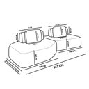 Ver imagem 4 de Sofá 2 Lugares Orgânico com Chaise e 1 Módulo Central Berlim Bouclê Off White K01 - D’Rossi